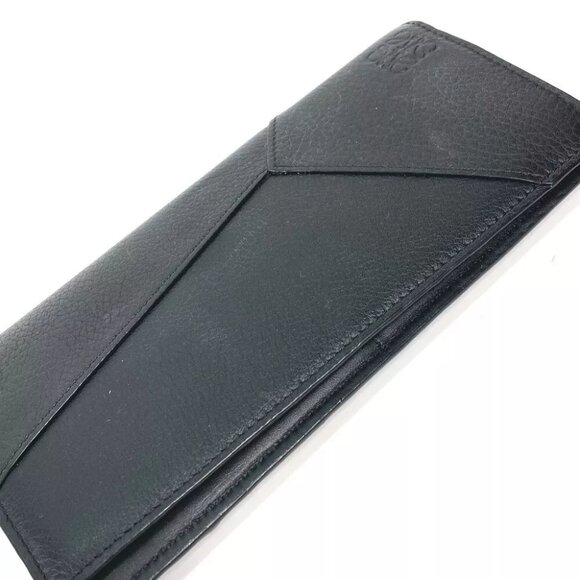 LOEWE Long wallet puzzle Two fold Long Wallet Leather Black - Picture 6 of 13